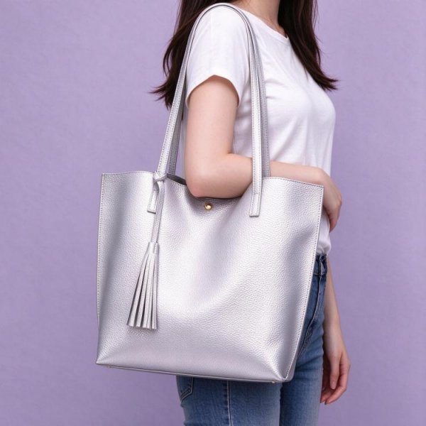 Tassel shoulder bag handheld large capacity tote bag shopping bag